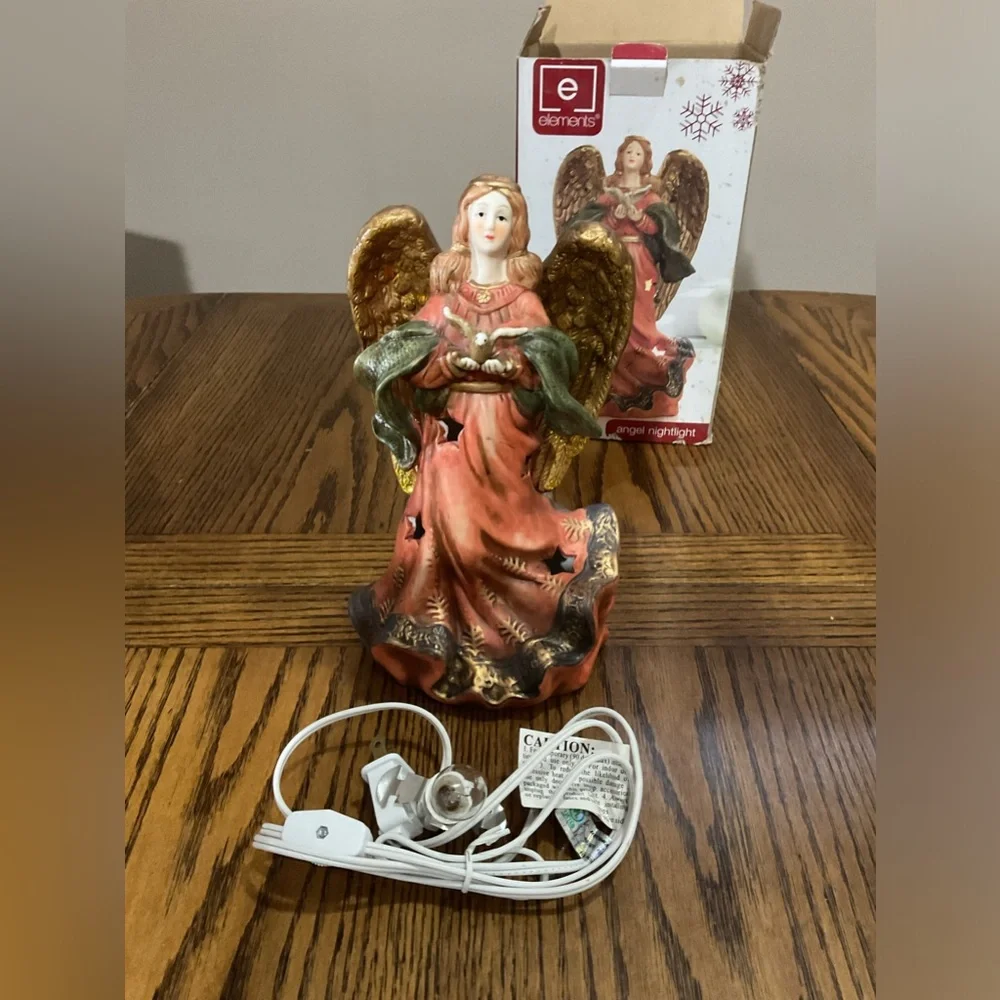 Large ceramic table top Angel night light